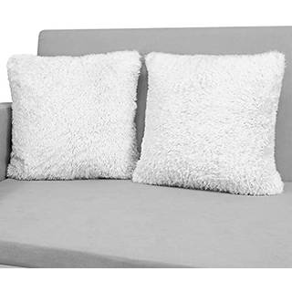 Pavilia Fluffy White Throw Pillow d?kker dekorative accentpudetilf?lde til sengesofa sofa bl?d faux pelspude d?k firkantet sherpa pillowcases hje