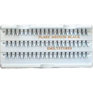 Emilystores 12 pakker ?jenvipper naturlige individuelle vipper plante flare medium ?jenvipper 12 mm sort til ?jenvipperudvidelser piskeslag (12 m