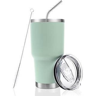 Toopify 30 oz rustfrit st?l isoleret tumbler rejse krus med halm skyder l?g reng?ring b?rste dobbelt v?g vakuum