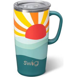 Swig Life 22oz rejse krus isoleret tumbler med h?ndtag og l?g kop holdervenlig opvaskemaskine sikker rustfrit st?l rejse kaffekop isoleret krus m