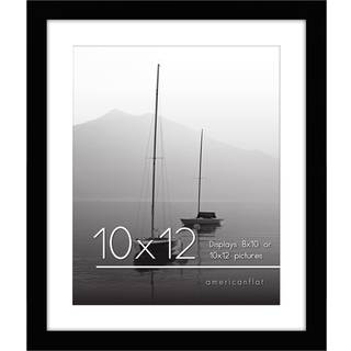 AmericanFlat 10x12 Billedramme i sort - Brug som 8x10 billedramme med Mat og 10x12 ramme uden mat - konstrueret træ med knust -resistent glas - v