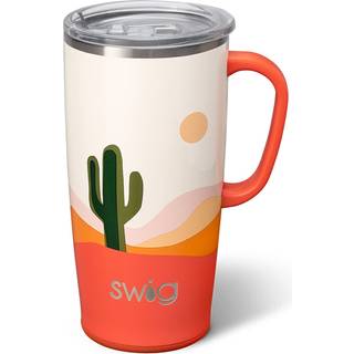 Swig Life 22oz rejse krus isoleret tumbler med h?ndtag og l?g kop holdervenlig opvaskemaskine sikker rustfrit st?l rejse kaffekop isoleret krus m
