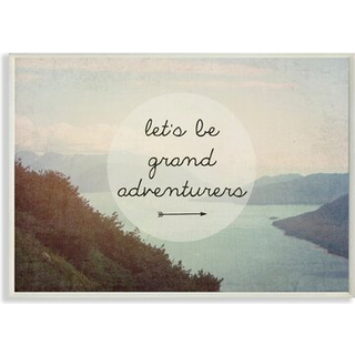 Stupell hjem d? Cor lad os v?re store eventyrere v?gplak 10 x 0,5 x 15 stolt fremstillet i USA