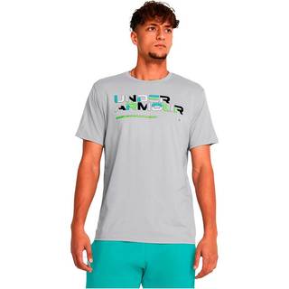 T-shirt Under Armour Colorblock Wordmark 1382829-011 Størrelse L