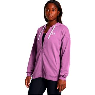 Sweatshirt med hætte Under Armour Rival Terry Oversized Full-Zip Hoodie 1386043-560 Størrelse S