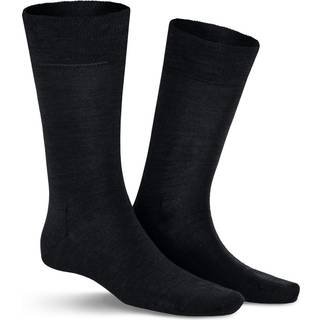 KUNERT Men Herren Socken grau Merinowolle unifarben