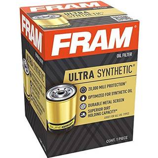 FRAM Ultra Synthetic Automotive Replacement Oil Filter designet til syntetiske olie?ndringer, der varer op til 20 000 Miles XG10060 med Suregrip