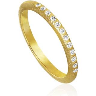 Dulong Curve ring m. diamanter - 18 k guld, 2,0 mm