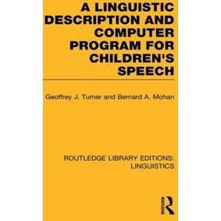 A Linguistic Description and Computer Program for Children's Speech