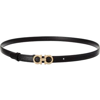 Ferragamo Gancini leather belt - black - 80CM
