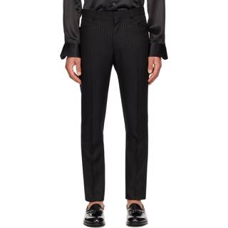 Tom Ford Atticus striped mohair-blend jacquard slim pants - black - EU 50