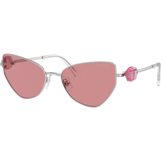 Swarovski Kvinde SK7003 400184 Solbriller Metal Sølv Rosa Geometrisk Normal