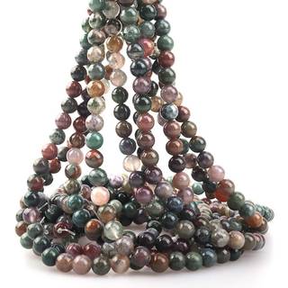 ICAI perler 4mm Natural India Agate Gemstone Round Loose Stone Perles til smykker Making DIY Crafts Design 1 Strand 15 """" Appr.98-100pcs