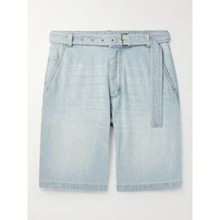 Bottega Veneta - Straight-Leg Belted Denim Shorts - Men - Blue - IT 48