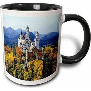 3DROSE MUG_81792_4 """" Neuschwanstein Castle Bavaria Tyskland - EU10 RER0071 - RIC ERGENBRIGHT """" Två ton svart mugg 11 oz Multicolor