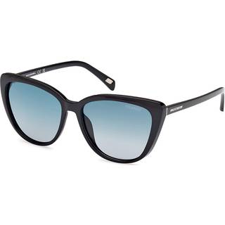Skechers SE6294 Polarized 01D 55 Solbriller Kvinder Black - Shiny Black - 55mm