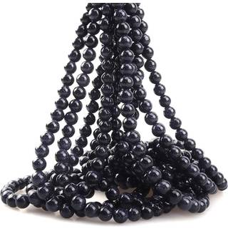 ICAI perler 8mm Natural Blue Sand Goldstone Round Loose Stone Perles til smykker Making DIY Crafts Design 1 Strand 15 """" Appr.43-45pcs