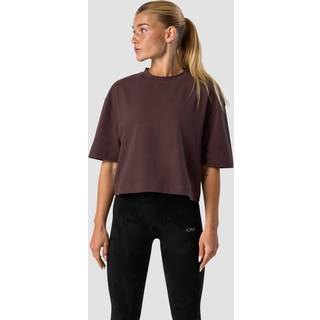 Everyday Cotton Cropped T-shirt Burgundy