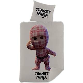 Ternet Ninja sengetøj - 140x200 cm - Ternet Ninja 2 - Sengesæt i 100% bomuld - Vendbart dynebetræk
