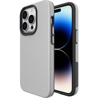 iPhone 15 Pro Plastik Håndværker Bagside Cover - Sølv
