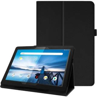 Lenovo Tab M10 lædercover med litchi tekstur - sort