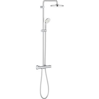 Grohe NTempesta 210 brusesystem med termostat til væg, krom