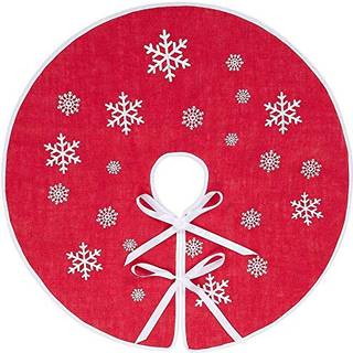 N&T Nieting Christmas Tree Nederdel 30 tommer rød nederdel til god julefest juletræ indendørs udendørs dekoration Xmas nytårs feriefest hjem orna