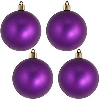 Jul af Krebs 4 """" (100 mm) Velvet Diva Purple [4 stykker] Solid kommerciel kvalitet indendørs og udendørs knustproof plast UV og vandbestandig ku