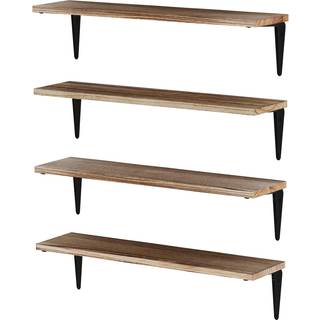 Wallniture Arras 24 '' Flydende hylder flydende boghylder vægmonteret rustik træhylde til stue badeværelse indretning køkken soveværelse sæt med