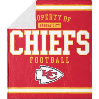 Foco Kansas City Chiefs NFL Team Property of Sherpa Fleece Tæppe