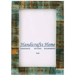 Handicrafts Home 4x6 Verdigris Picture Frame - H?ndlavet fotoramme med plexiglass - v?g h?ngende eller bordplade elegant indretning gave