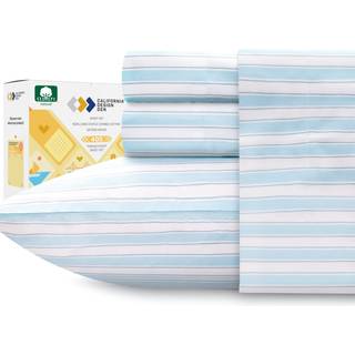 Californiens design den stribede sengelinjer Californien King Størrelse - 100% bomuldsark Sæt luksus 400 trådtælling Sateen Deep Pocket Californi