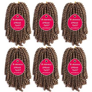 For?rsvridh?r 8 tommer 6 pakker Spring Twist h?klet h?r Spring Twist Braiding Hair For Passion Twist Butterfly Locs Crochet Twist Hair Synthic Fi