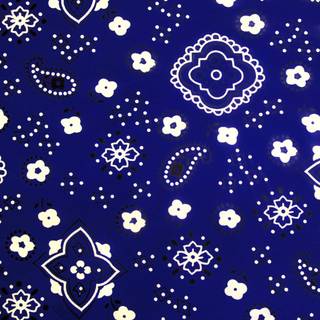 Bandana Print Poly Cotton 58 tommer bredt stof af g?rden (kongebl?)