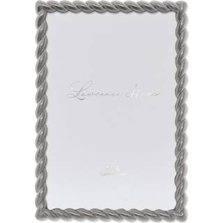 Lawrence rammer 4x6 b?rstet nikkel metal billedramme med rebdesign