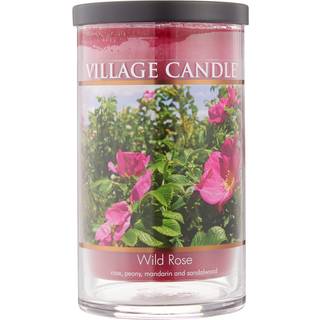 Village Candle Wild Rose 24 Oz Glass tumbler duftende stearinlys stort