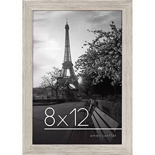 AmericanFlat 8x12 Billedramme i Driftwood - Engineered tr?ramme med knust -resistent glas h?ngende hardware og staffeli til v?g og bordplade disp