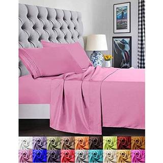 Elegant komfort 1500 Premier Luxury Hotel Quality Super Soft Wrinkle Free and Fade Resistant 4-Piece Bed Sheet Set Fuld lyserosa