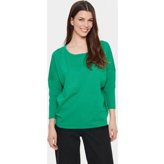 Saint Tropez MilaSZ R-Neck Pullover - Grøn - Str XS - Damer