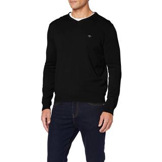Fynch-Hatton Herren Pullover schwarz unifarben