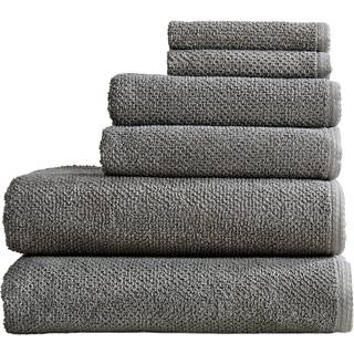 Great Bay Home 100% bomuldsbadeh?ndtagsluxury 6 stykke s?t - 2 badeh?ndkl?der 2 h?ndkl?der 2 vaskeklud - hurtig -t?r absorberende struktureret po