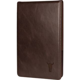 Leather Golf Scorecard Holder and Yardage Book Cover - Dark Brown