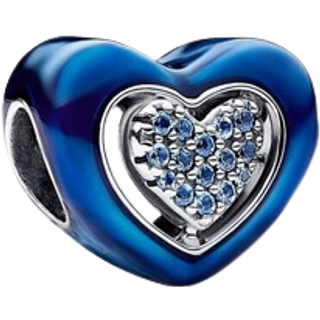 Pandora Charm - Spinning heart - 792750C01 - blau