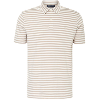 Marc O'Polo Herren Polo-Shirt beige gestreift