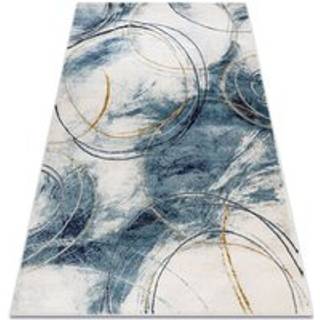 Tæppe EMERALD eksklusiv A0087 glamour, stilfuld cirkler blå / guld 240x330 cm