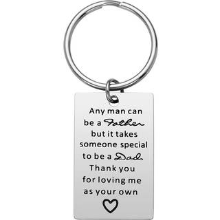 Step Dad Christmas Gifts - Fathers Day Gifts fra datter Son Birthday Gift til Step Dad Rustfrit stål Tak for at være faren, du ikke behøver at væ