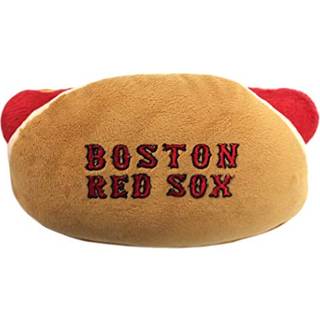 MLB Boston Red Sox Plys Hundelegetj - Stadion Tema Snacks - Sdeste Plys HOT-Dog Legetj til Hunde og Katte med Indre Squeaker & Premium Broderi