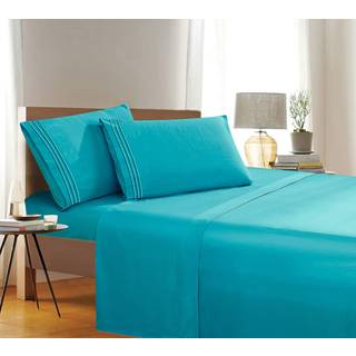 Elegant komfort 1500 Premier Wrinkle & Fade Resistant Hotel Quality 4-Piece Seng Set Set Ultra Soft Luksuri?st leater Set Inkluderer fladt ark mo