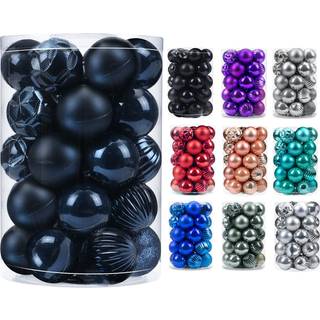 AMS 34CT Christmas Ball Mini Ornamenter Party Decorations Shatternsof Festival Pendant Hangings til Xmas Tree Decor (1,57 ''/40mm Neay Blue)