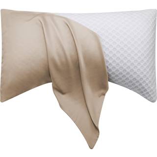 K?ling Buede pudebetr?k - Rayon afledt af bambus side Sleeper Pillowcase -d?kning - ?ndbar cool silkeagtig bl?d pudebetr?k til varmt sveller H?r
